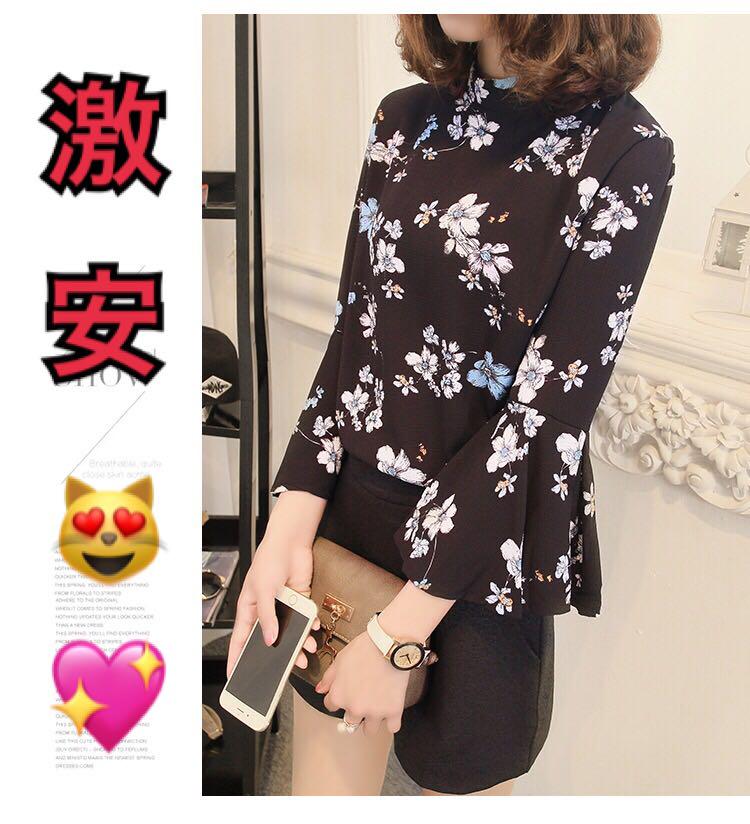 花柄ブラウス*秋服韓国ファッション