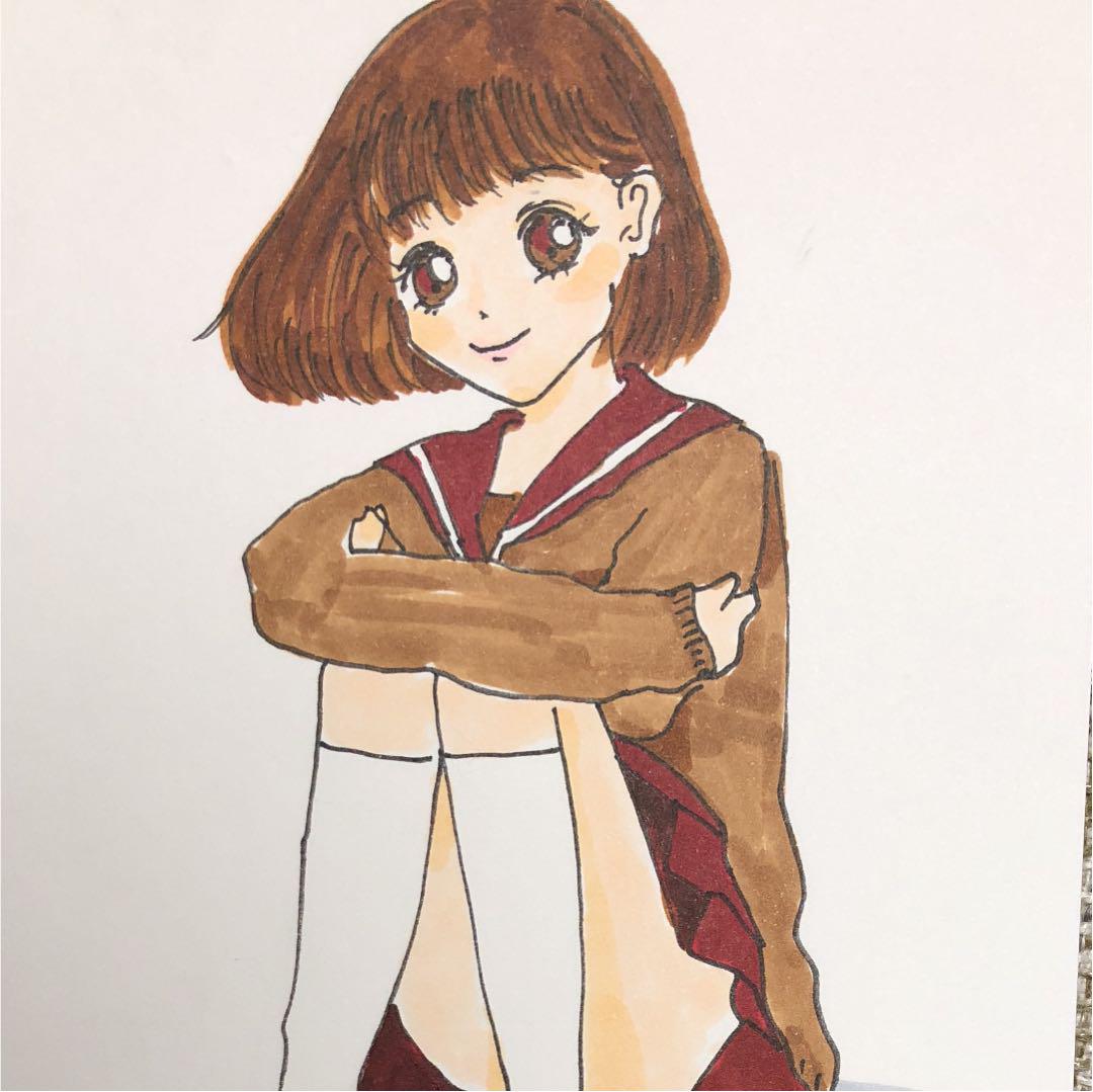 メルカリ - 可愛い 女の子 イラスト 【アート/写真】 (¥555) 中古や未