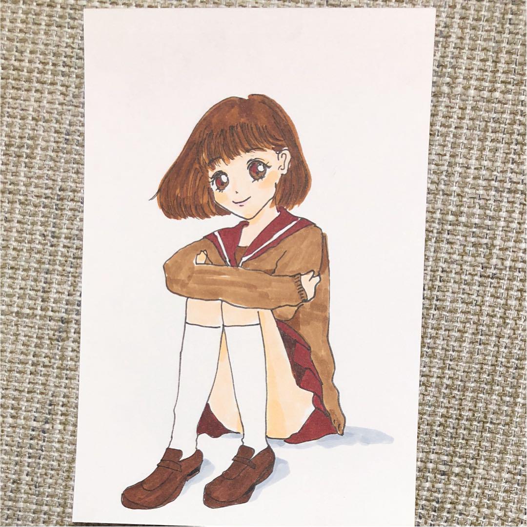 メルカリ - 可愛い 女の子 イラスト 【アート/写真】 (¥555) 中古や未