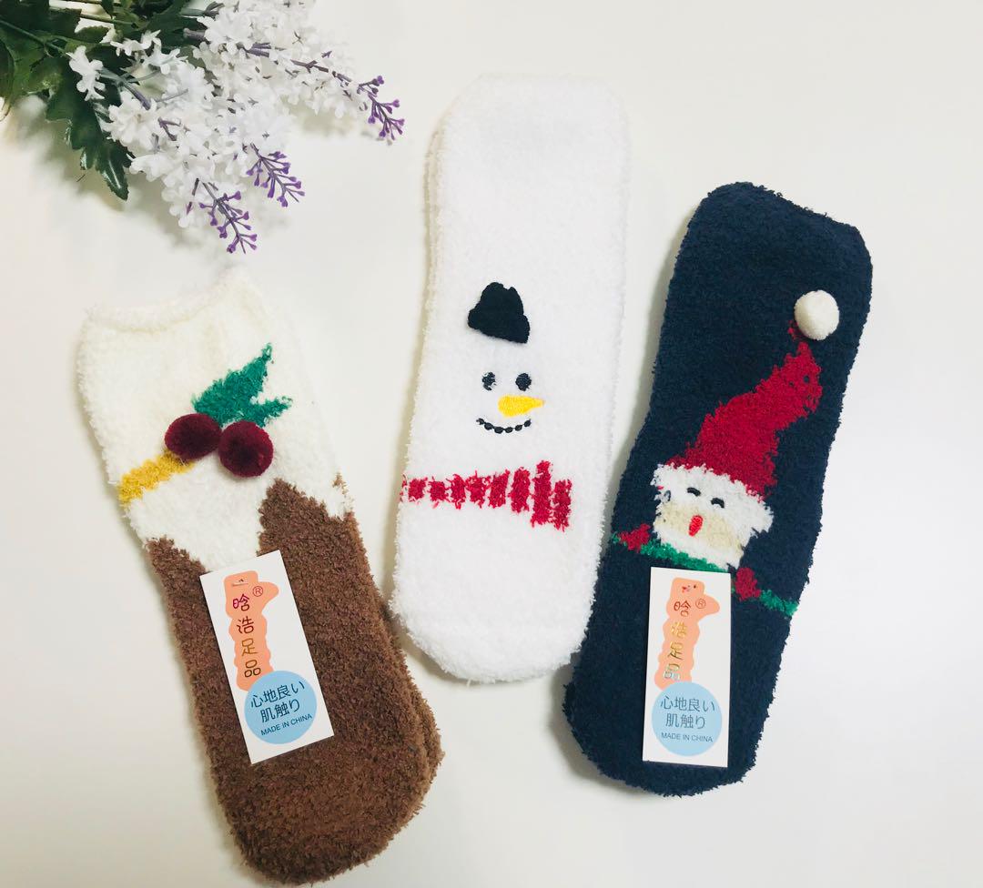 クリスマス モコモコ靴下 可愛い 靴下 プレゼント レディース靴下 ソックス