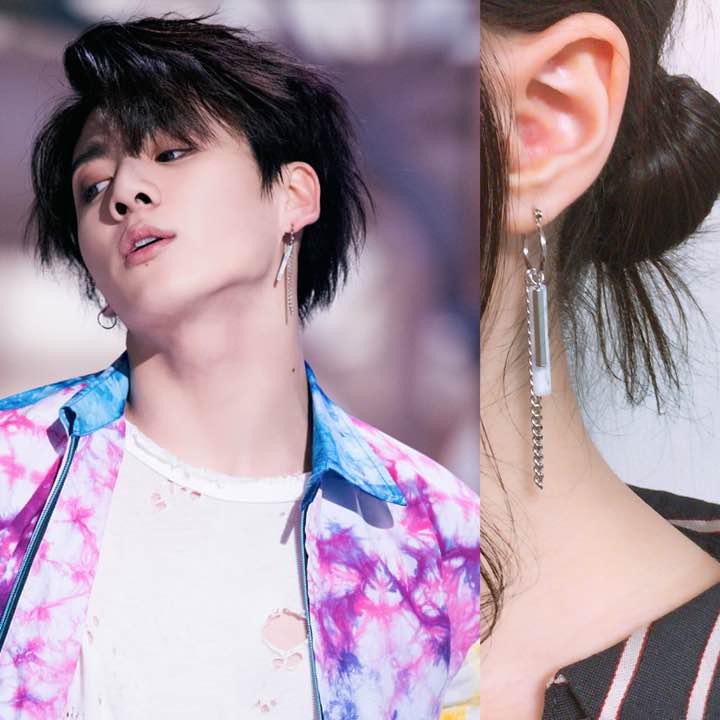 RIna様専用 BTS グク風 大理石とジンスダッズイヤリング