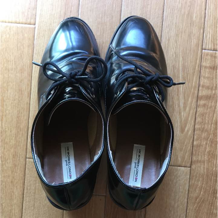 しまむら HK WORKS LONDON 黒の靴 LLサイズ