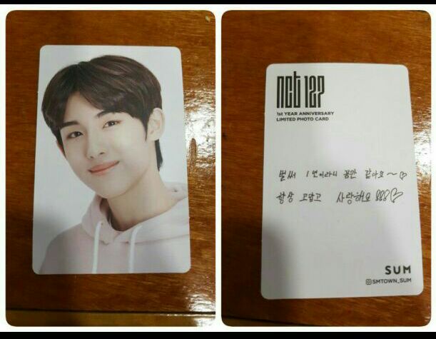 Winwin 1st anniversary card
