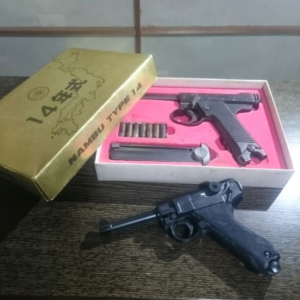 HUDSON 南部十四年式拳銃モデルガン(ジャンク) ルガーP.08アエガン